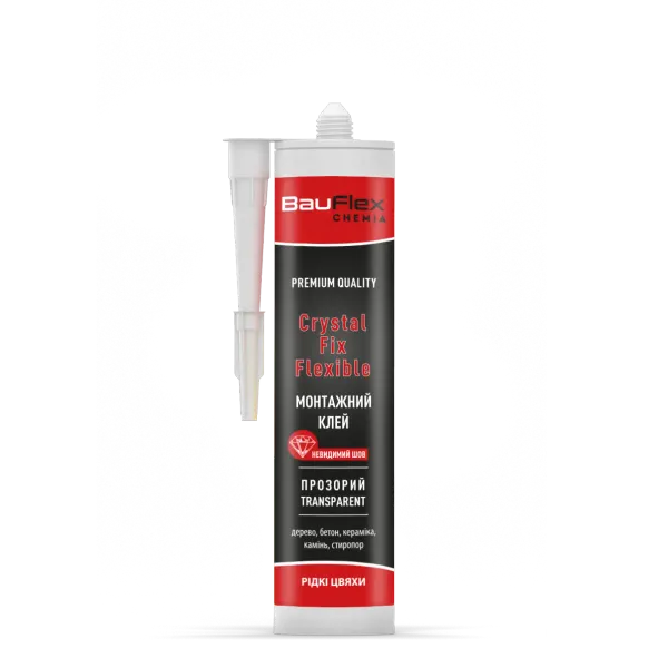 Клей монтажный BAUFLEX Crystal fix Flexible 300 мл Прозрачный (000025429)