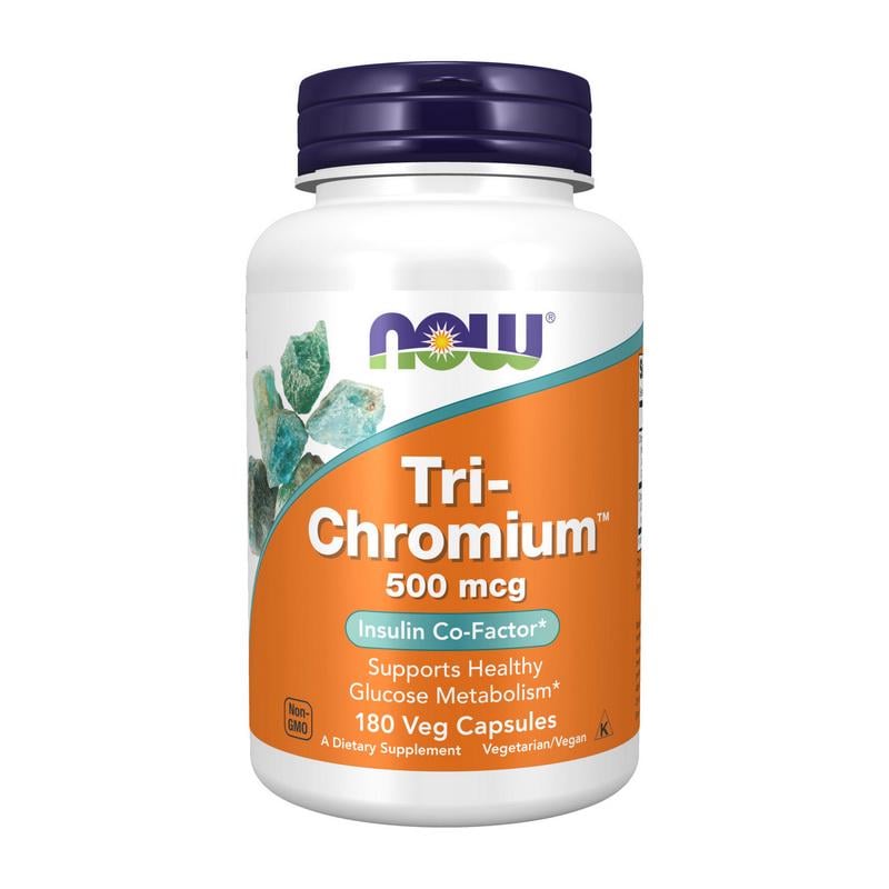 Хром с корицей NOW Tri-Chromium 500 мкг 180 вер. капс.