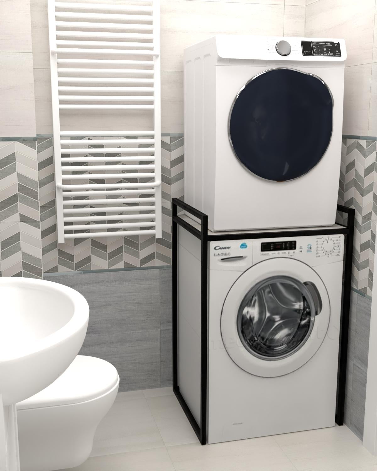 Стелаж-стійка для пральної та сушильної машини EcoLoft Тревано DSP-1531-2 лофт (38425485)