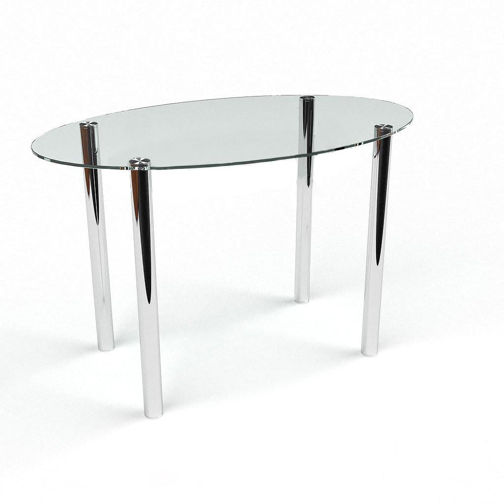 Стіл скляний CRYSTAL GLASS Овал 1100х650х8 мм (4867)