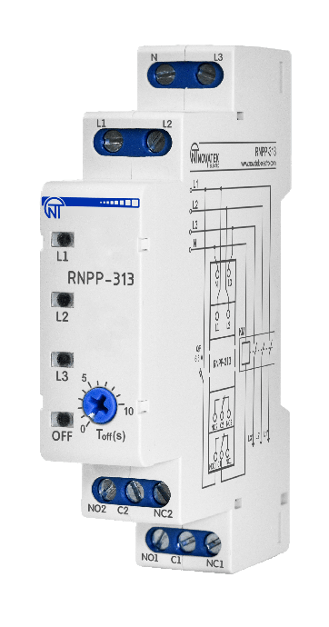 Реле напряжения и контроля фаз Новатэк Электро РНПП-313 трехфазное