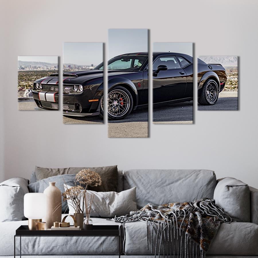 Модульная картина из 5 частей Модный Dodge Challenger SRT Demon 162x80 см (110-52)