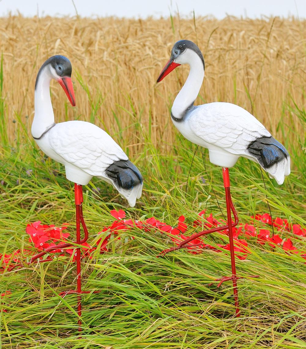 Садова фігура Сім'я журавлів №1 на металевих лапах (701-f0ad5)