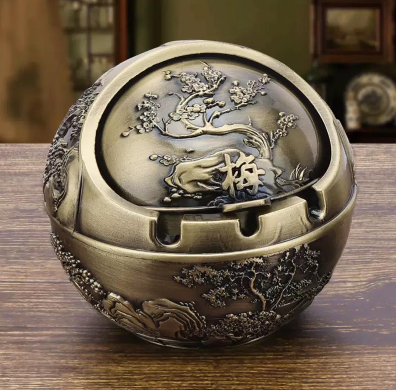 Пепельница Пуля с изображением Деревья жизни Латунь (Арт2190)