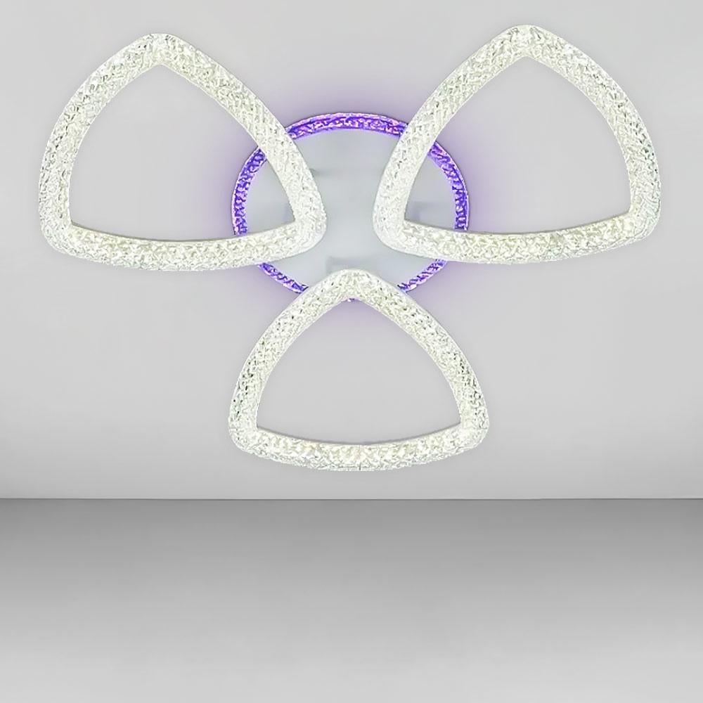 Люстра потолочная светодиодная Light House SC-19178/3C WH/PK/BU/PL 2,4 G 84W/8W 620х100 мм Белый