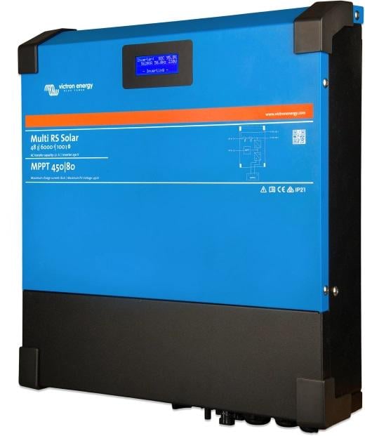 Инвертор автономный Victron Energy Multi RS Solar 48/6000/100-450/80 6 КВА/5 кВт 1 фаза 1 MPPT (0214521) Инвертор автономный Victron Energy Multi RS Solar 48/6000/100-450/80 6 КВА/5 кВт 1 фаза 1 MPPT (0214521)