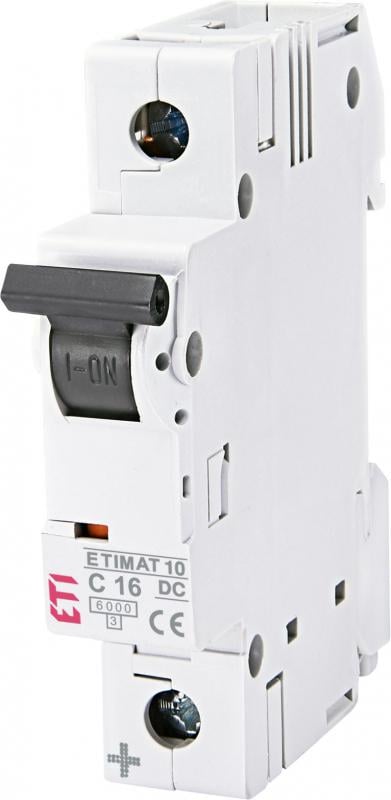 Автоматичний вимикач ETIMAT 10-DC 1p C16 6kA (002137716) Автоматичний вимикач ETIMAT 10-DC 1p C16 6kA (002137716)