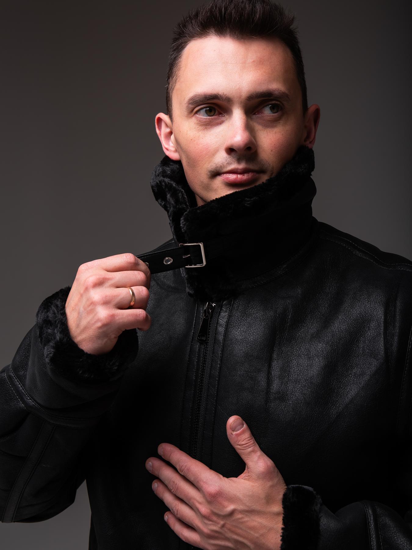 Куртка мужская зимняя на меху/эко кожа до -10°C M Черный (2426/1/2) - фото 12 Куртка мужская зимняя на меху/эко кожа до -10°C M Черный (2426/1/2) - фото 12