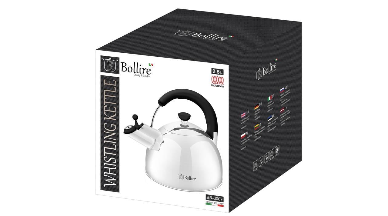 Чайник для плиты Bollire со свистком 2,5 л (BR-3007) - фото 2