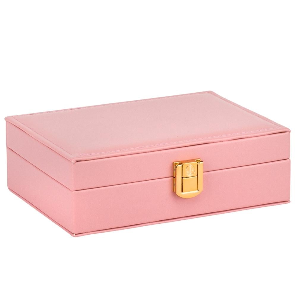 Шкатулка для украшений Elisey Сочность из экокожи с отделением для сережек Розовый (99-81-9188-011.3)