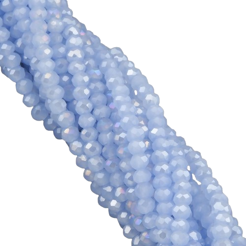Намистини Swarovski АВ огранювання рондель 3,2х2,5 мм 38 см 160 шт. Світло-синій (БС2089а82)