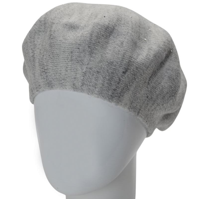 Берет женский двойной Lirus ФАЕР универсальный Светло-серый (285987)