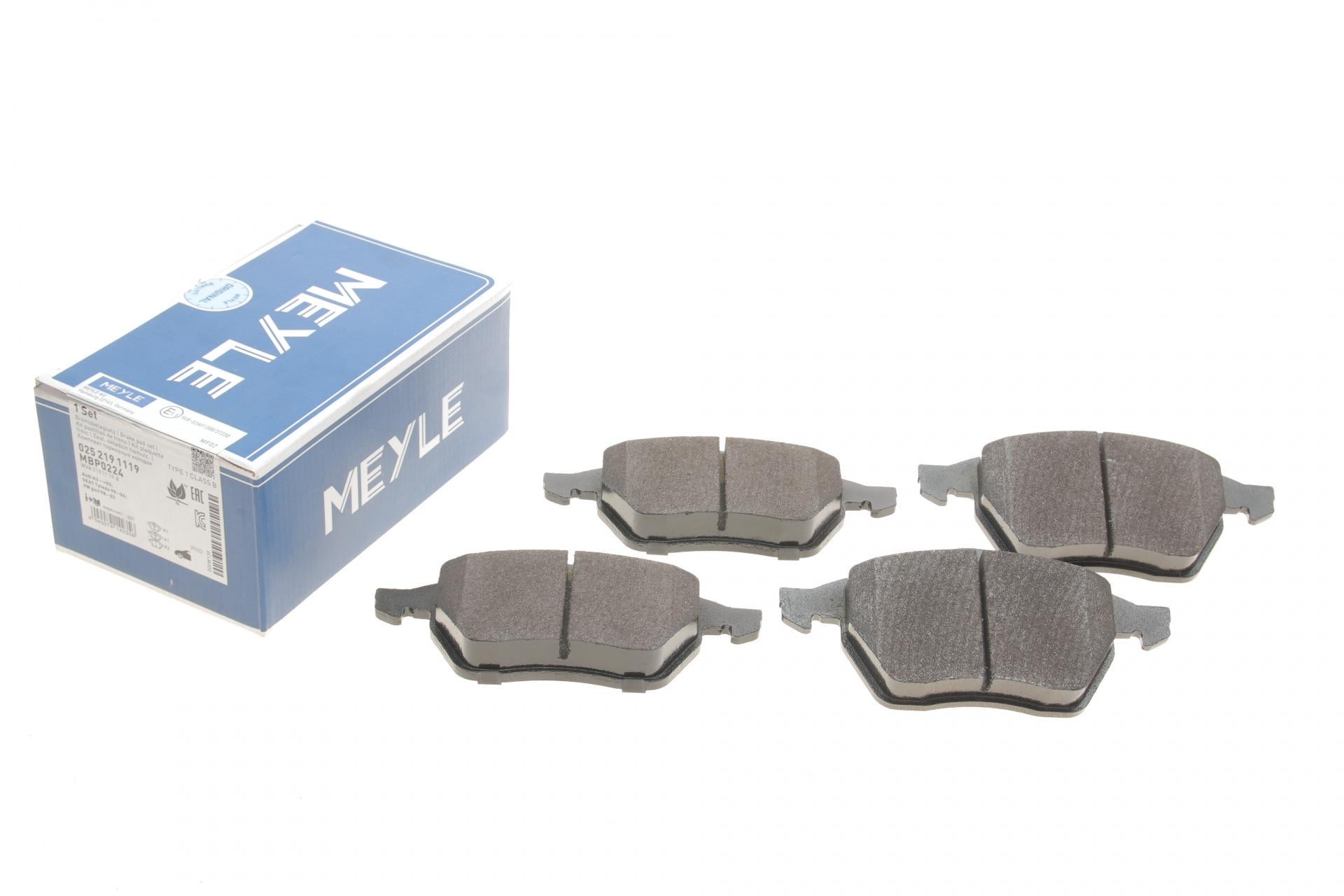 Тормозные колодки передние Meyle для Audi A3/VW Golf IV-03 без датчика (025 219 1119)