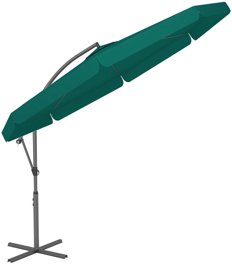 Садовый зонтик раскладной Funfit Garden d 3 м с боковой стойкой Зеленый (2662656340)