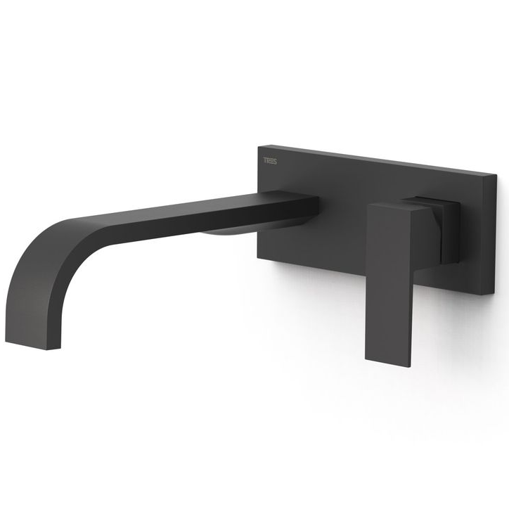 Смеситель для умывальника Tres Cuadro Exclusive 00630012NM настенный однорычажный Черный (157689)