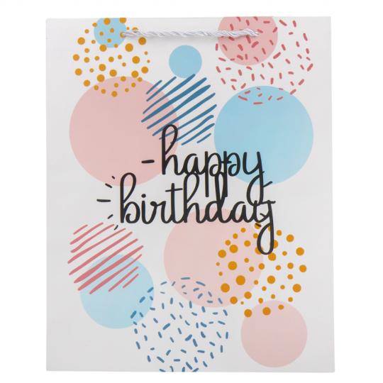 Подарунковий пакет Elisey Birthday 26х32 см 4 шт. Різнокольоровий 3 (9100-005)