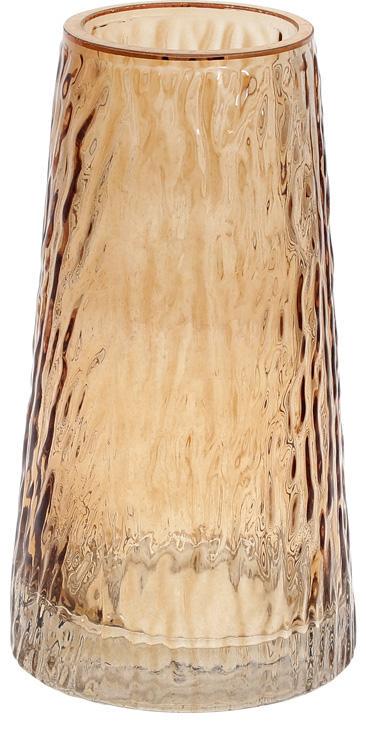 Ваза декоративная стеклянная Ancient Glass Шанхай 20х10,8 см Бежевый