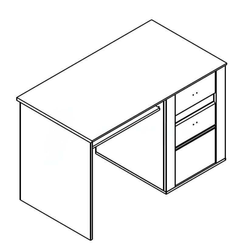 Письменный стол Gerbor BIU120 Селена из ламинированной ДСП Ясень снежный/Дуб ансберг темный (20006767) - фото 3 Письменный стол Gerbor BIU120 Селена из ламинированной ДСП Ясень снежный/Дуб ансберг темный (20006767) - фото 3