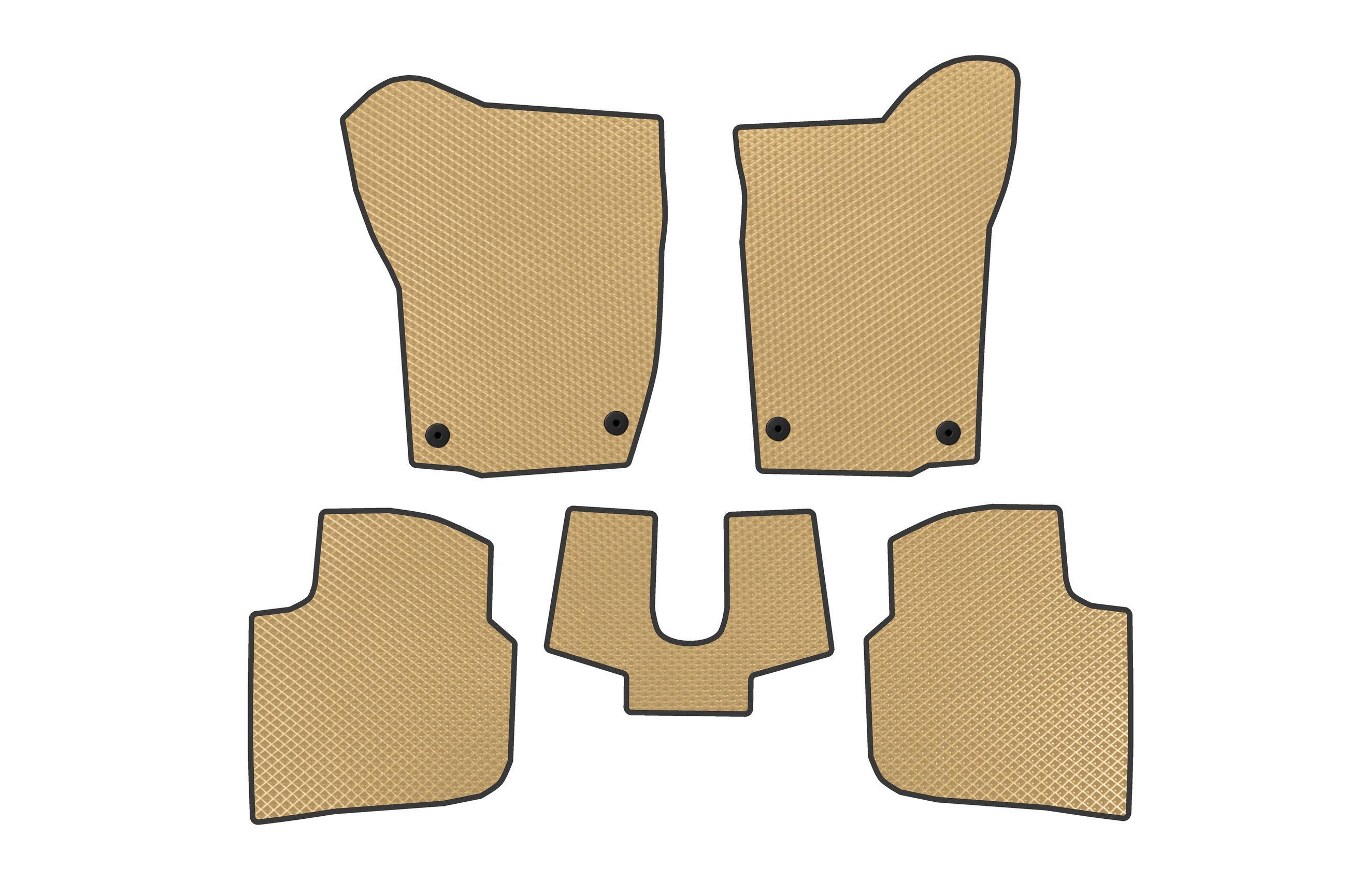Коврики в автомобиль EVA Digital Designs для Seat Toledo 2012-2019 гг. этилвинилацетат Бежевый (183730)
