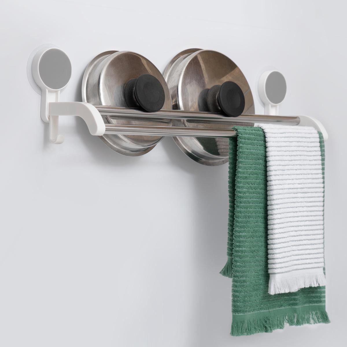 Тримач для рушників MVM BP-9 WHITE подвійний Сірий (211104) - фото 7