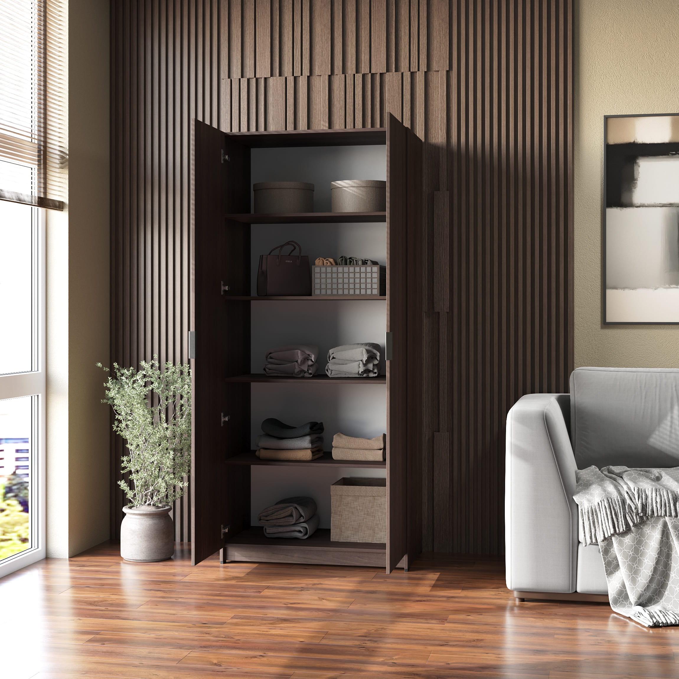 Шафа розстібна на 5 полиць 205,5х90х50 см Венге (380411)