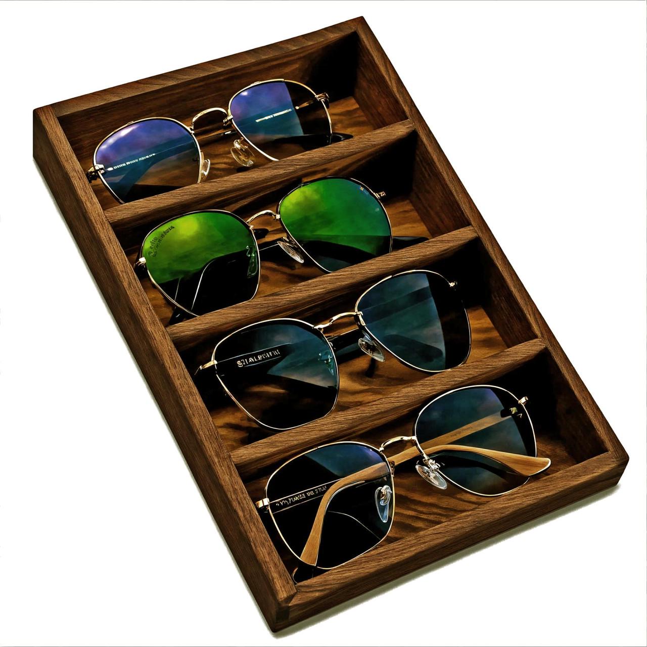 Органайзер для очков из дерева Иджеван 4 Латте (ОЧК-405716)