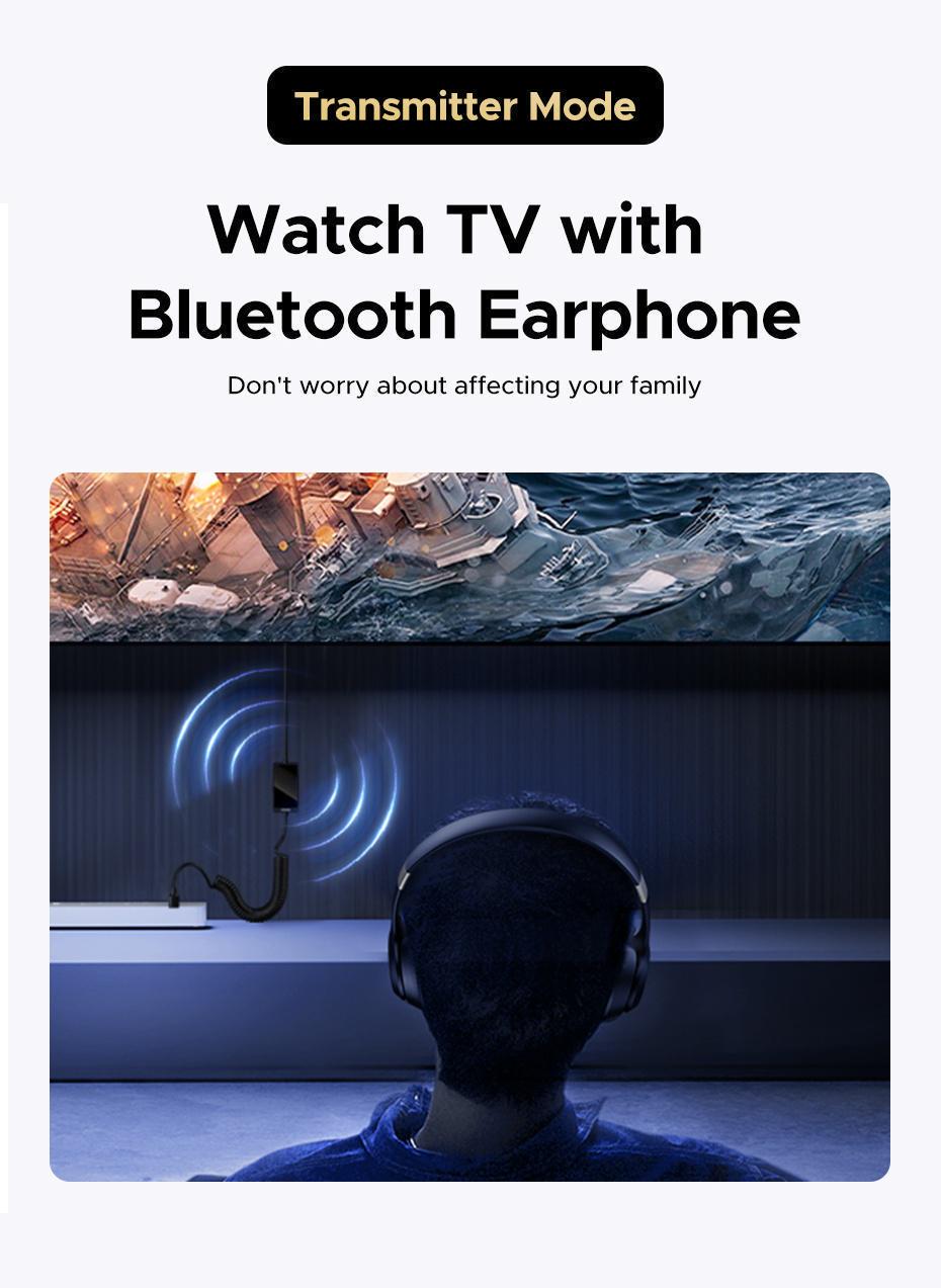 Адаптер аудіо Ugreen Bluetooth 5.4 3.5 мм 0.5-1.5 м (45236) - фото 10