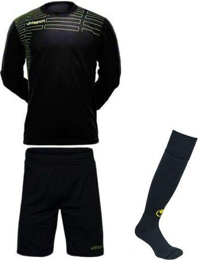 Комплект вратарской формы детский Uhlsport MATCH GK Set 100558701/100558801 2XS-XS Черно-желтый