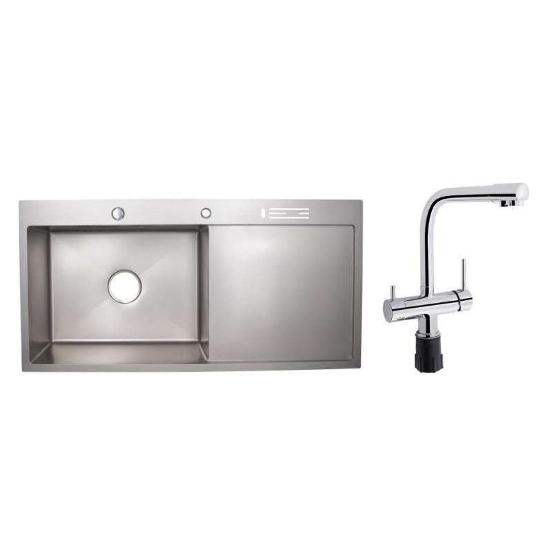 Мойка для кухни со смесителем Lidz Kuchyne 2в1 QTKUC92102FC/LIDZLH10050BBRU3010 (45607) Мойка для кухни со смесителем Lidz Kuchyne 2в1 QTKUC92102FC/LIDZLH10050BBRU3010 (45607)