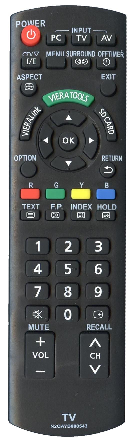 Пульт для телевизора PANASONIC N2QAYB00543 (3002246)