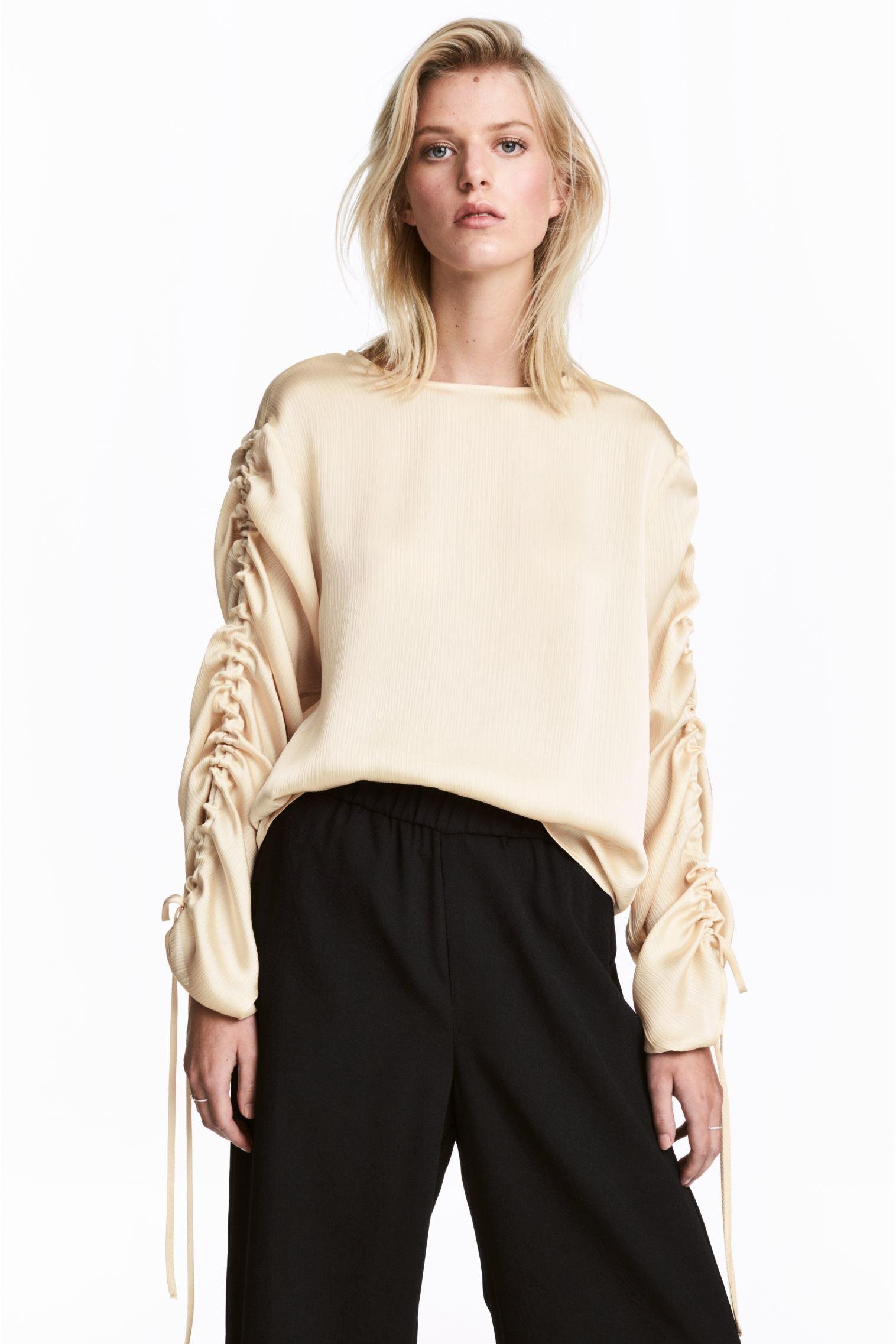 Блуза H&M р. 36 Бежевый (212510556) - фото 2