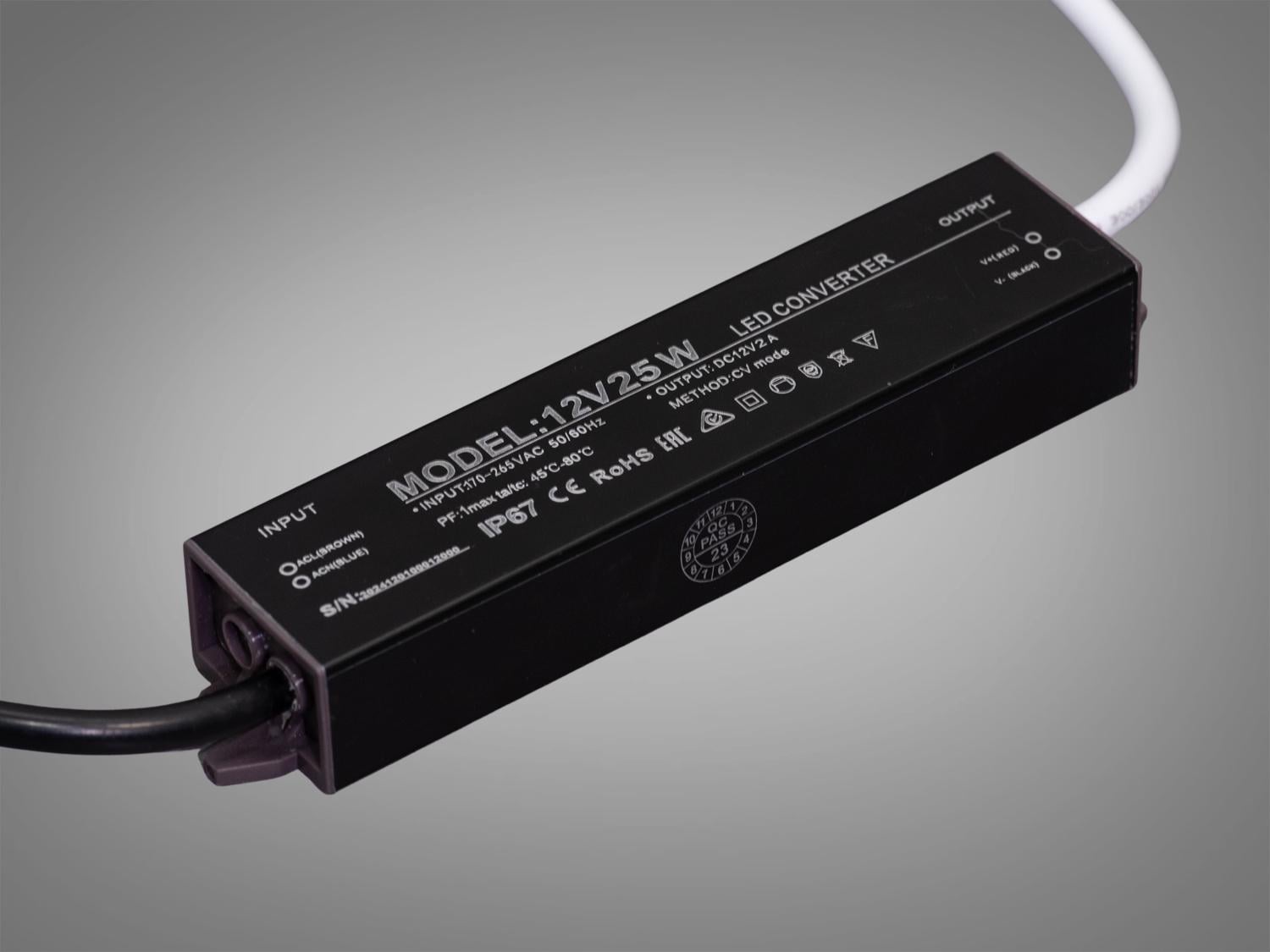 Блок питания ультратонкий 12 В 25 Вт 2,1А герметичный (PPF-SY-C-12v-25w)