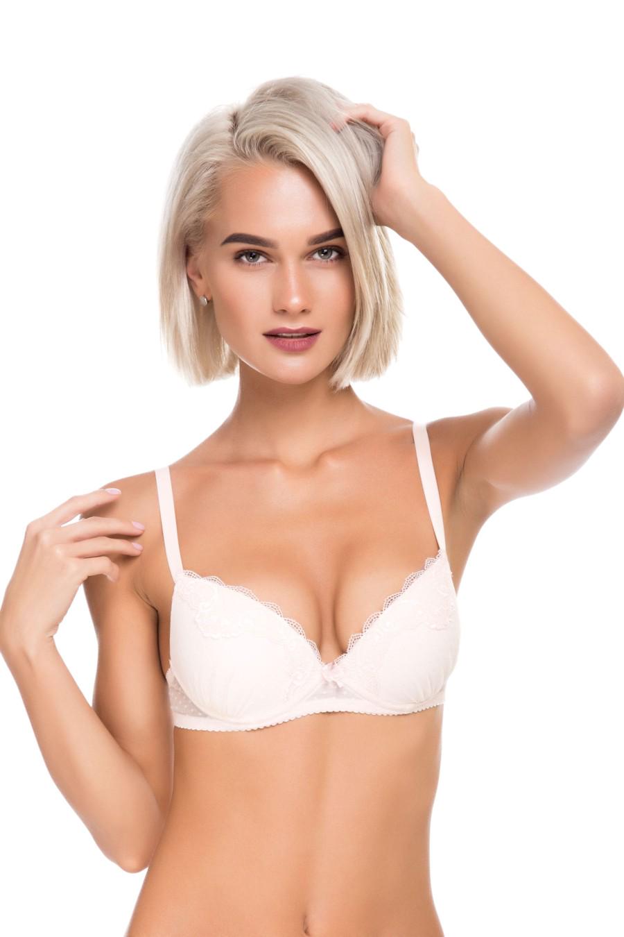 Бюстгальтер push-up Sambario 75C Пряжене молоко (53794)