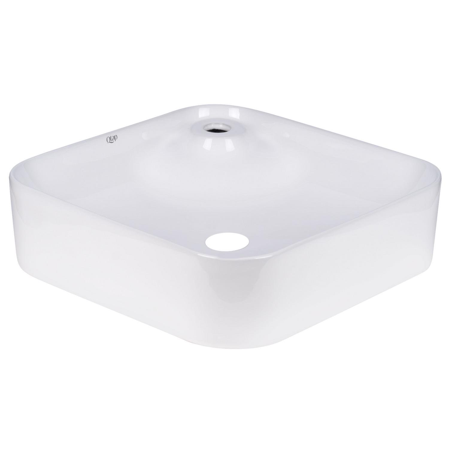 Умывальник накладной Q-tap Stork QT15112194WN 430x430x125 мм Белый (235455)