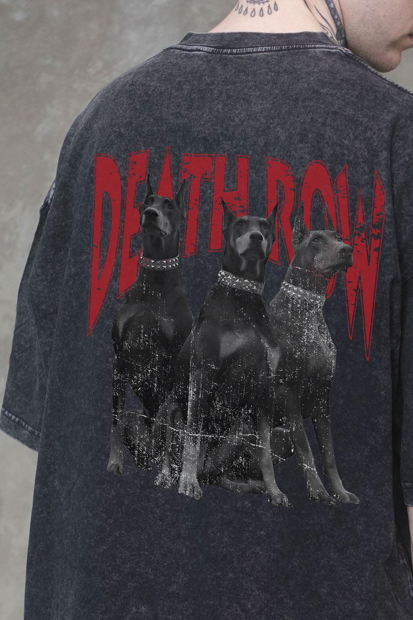 Футболка виварена Without Washed Оверсайз з принтом Deathrow S/M Black (S/M 8056134 8056135) - фото 2