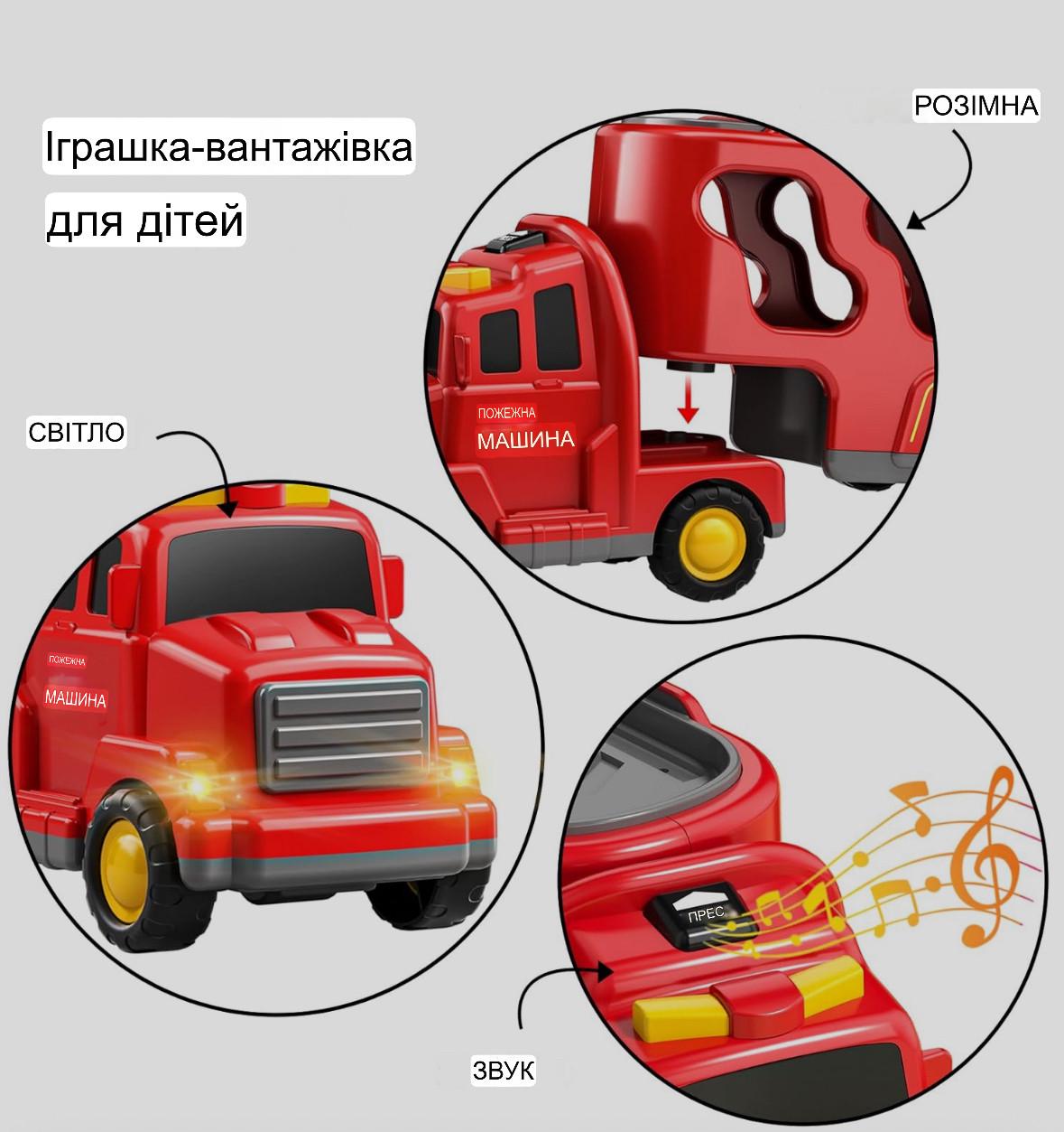 Набір ігровий музичних машинок Пожежна техніка Трак з 6 машинками (2755411984) - фото 6 Набір ігровий музичних машинок Пожежна техніка Трак з 6 машинками (2755411984) - фото 6