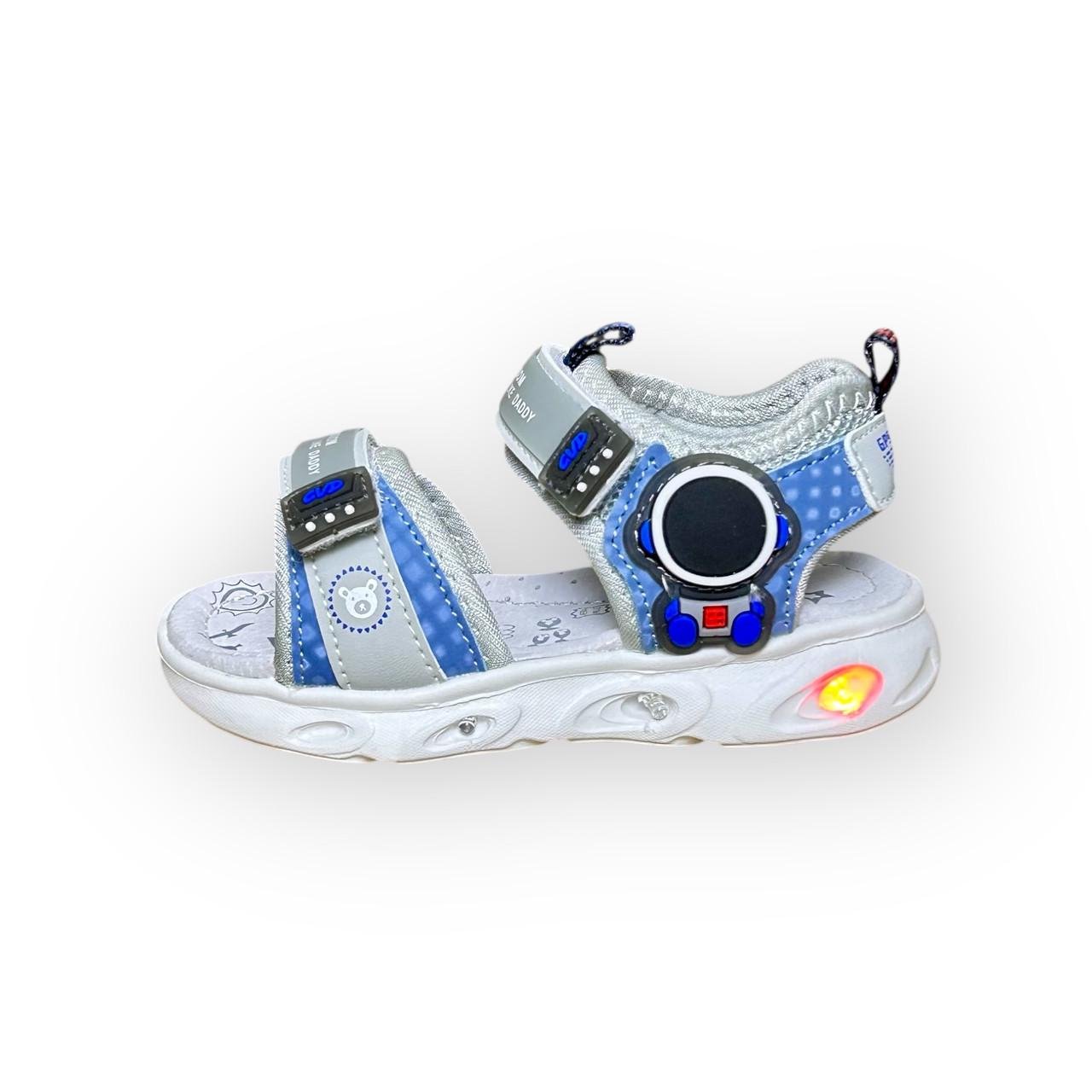 Сандалии детские для мальчика ТОМ.М с подсветкой р. 22/14,2 см Серый (31363811)