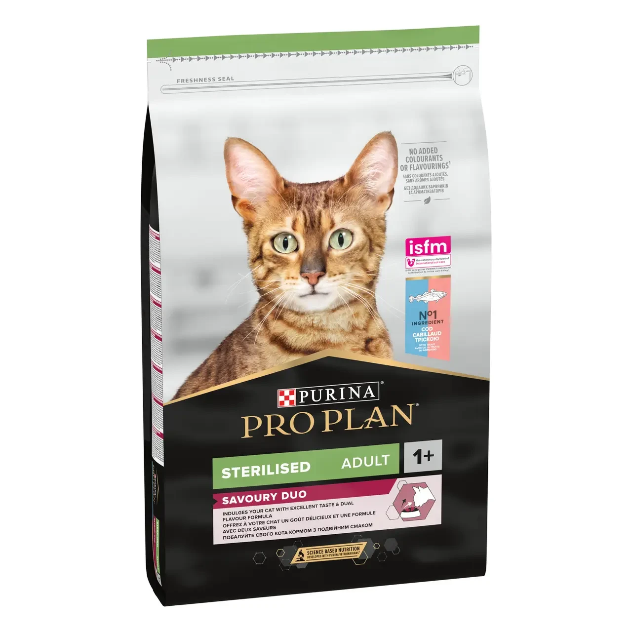 Корм для стерилізованих кішок та котів з тріскою та фореллю Purina Pro Plan Sterilised Savoury Duo Cod 10 кг (2032)