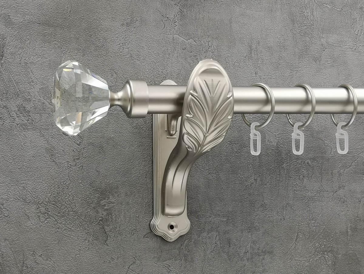 Карниз Quadrum Спектралія гладка штанга одинарний ретро 25 мм 300 см Сатин (272284301)