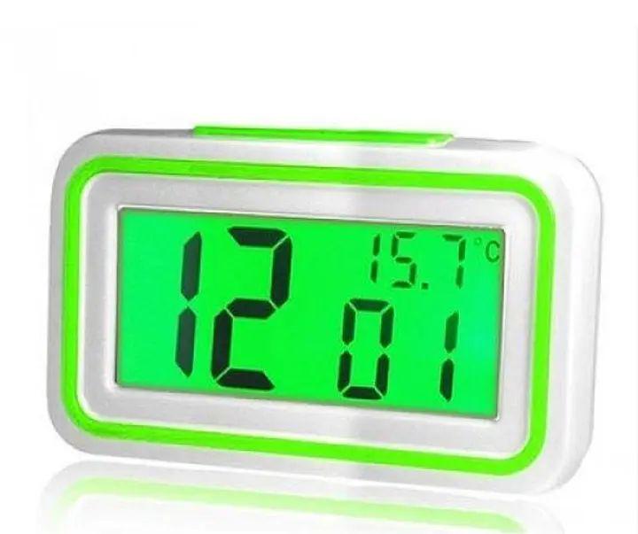 Часы настольные голосовые UKC KK-9905 TR 2хAA/LR06 с термометром/будильником и мелодией White/Green (30547344)