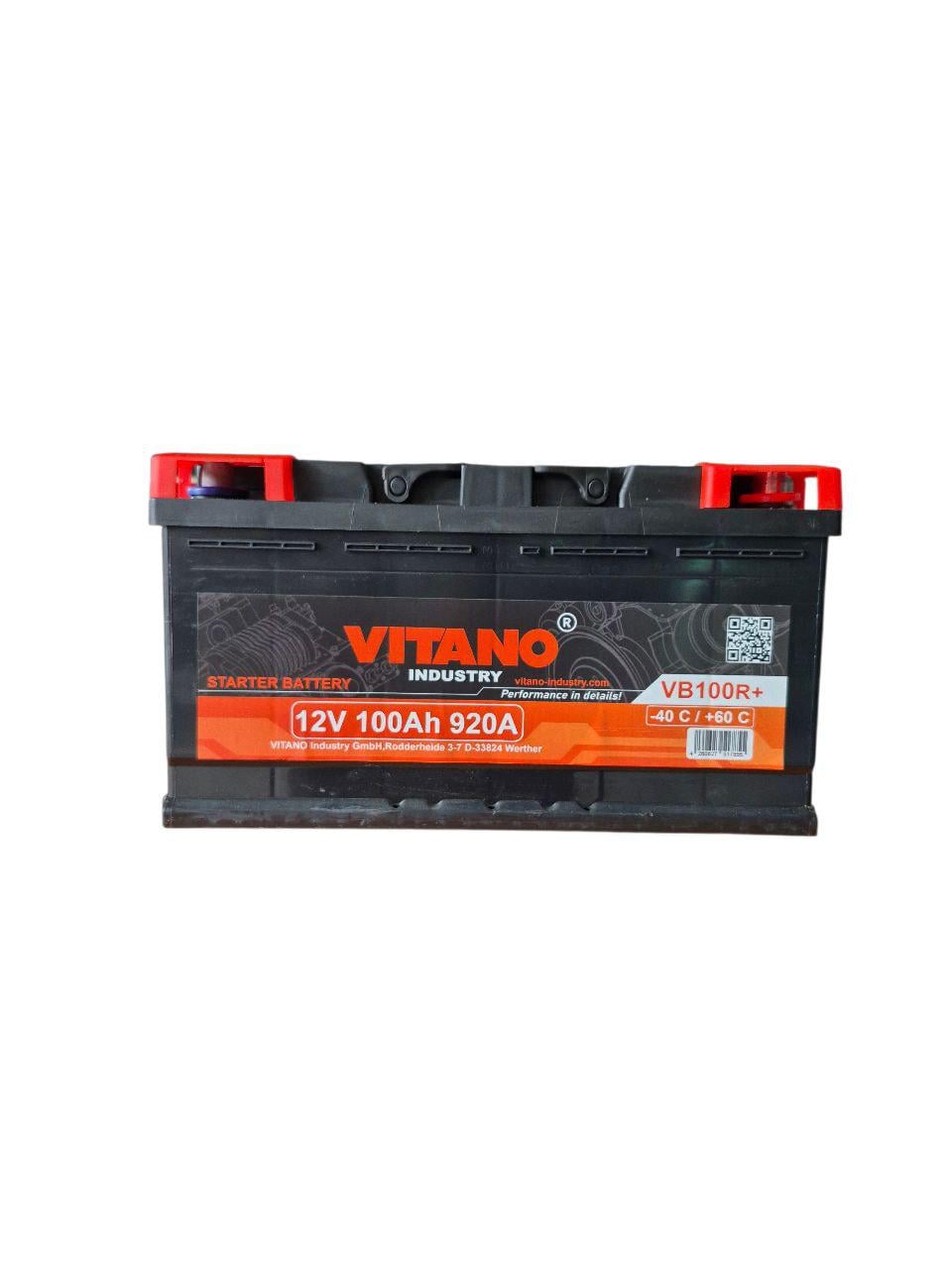 Аккумулятор автомобильный Vitano правый VB100 100 Ah/12v 920A R+