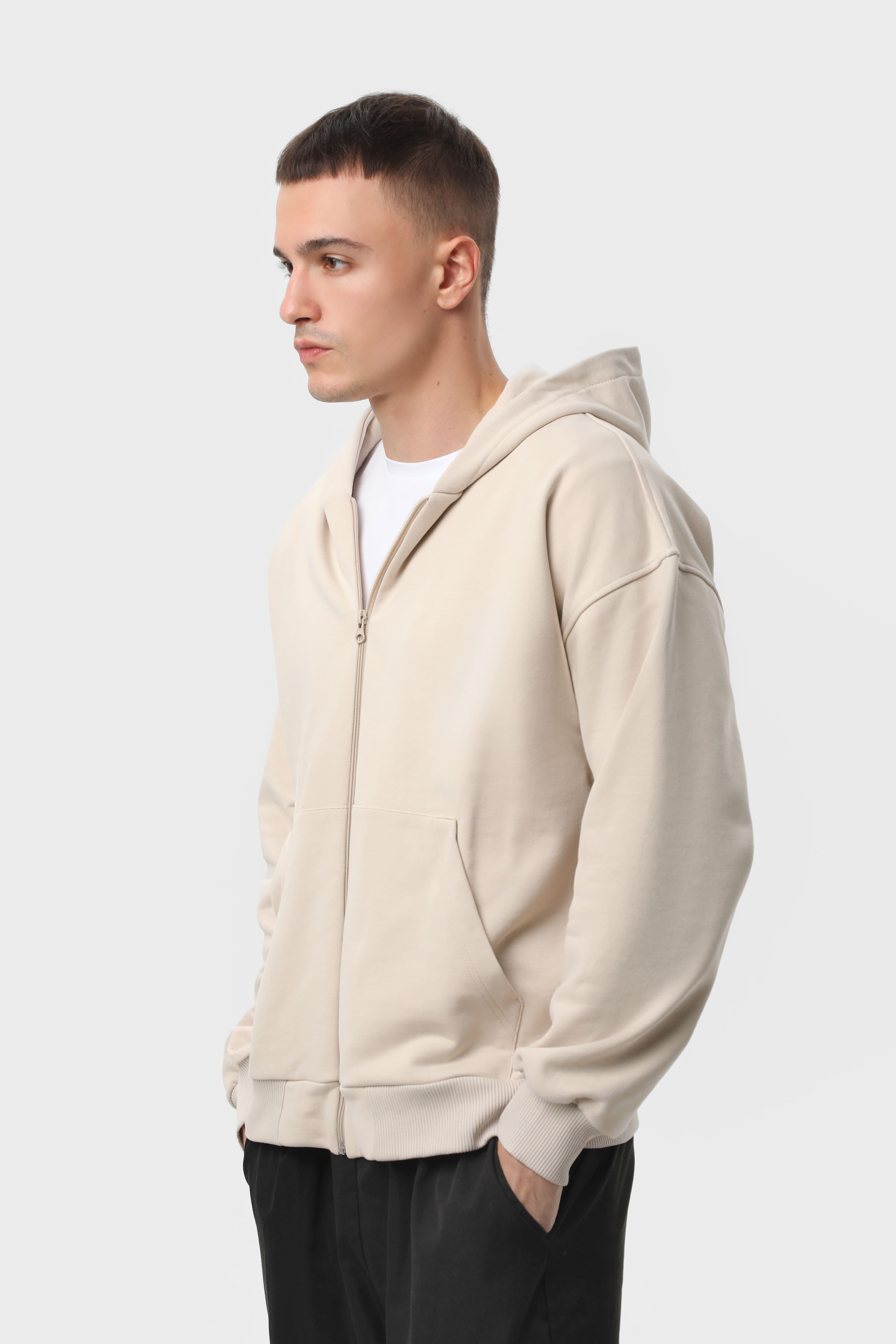 Худі на замку RAY LOSE U0409 UNISEX XXL Бежевий - фото 2 Худі на замку RAY LOSE U0409 UNISEX XXL Бежевий - фото 2