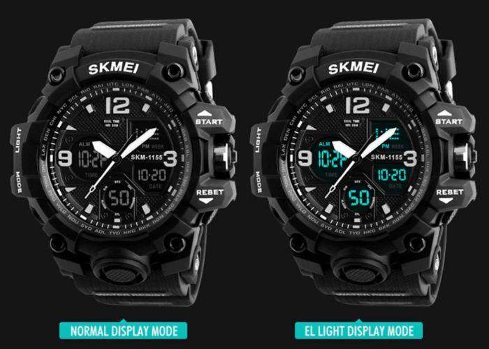 Наручные часы Skmei Hamlet 1155 с секундомером и будильником (1080422385) - фото 6 Наручные часы Skmei Hamlet 1155 с секундомером и будильником (1080422385) - фото 6