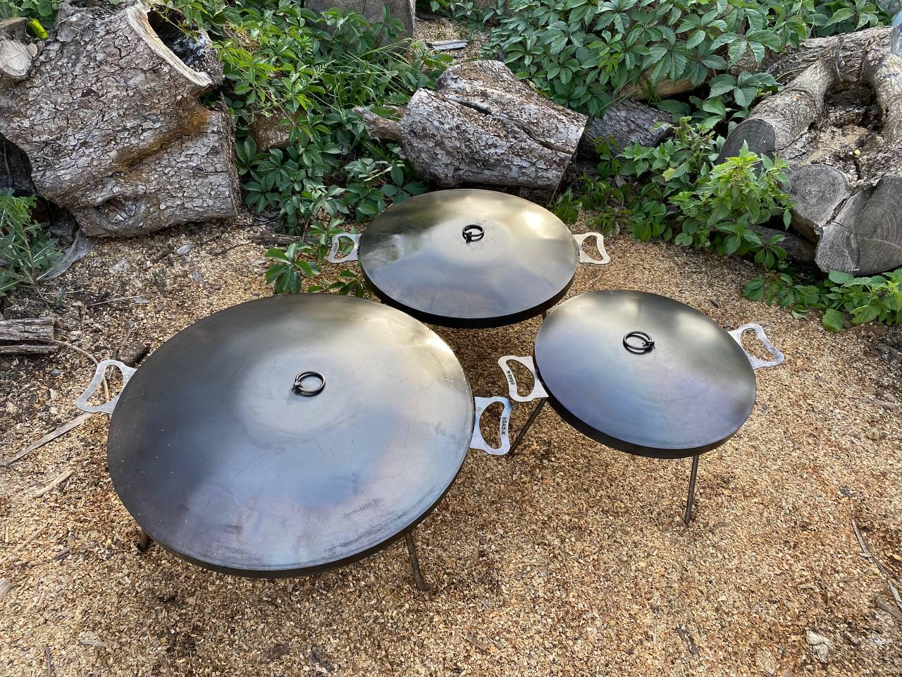 Сковорода з диска GrillKov із кришкою d 40 см товщина з бортиком 4 мм (2101-41) - фото 5