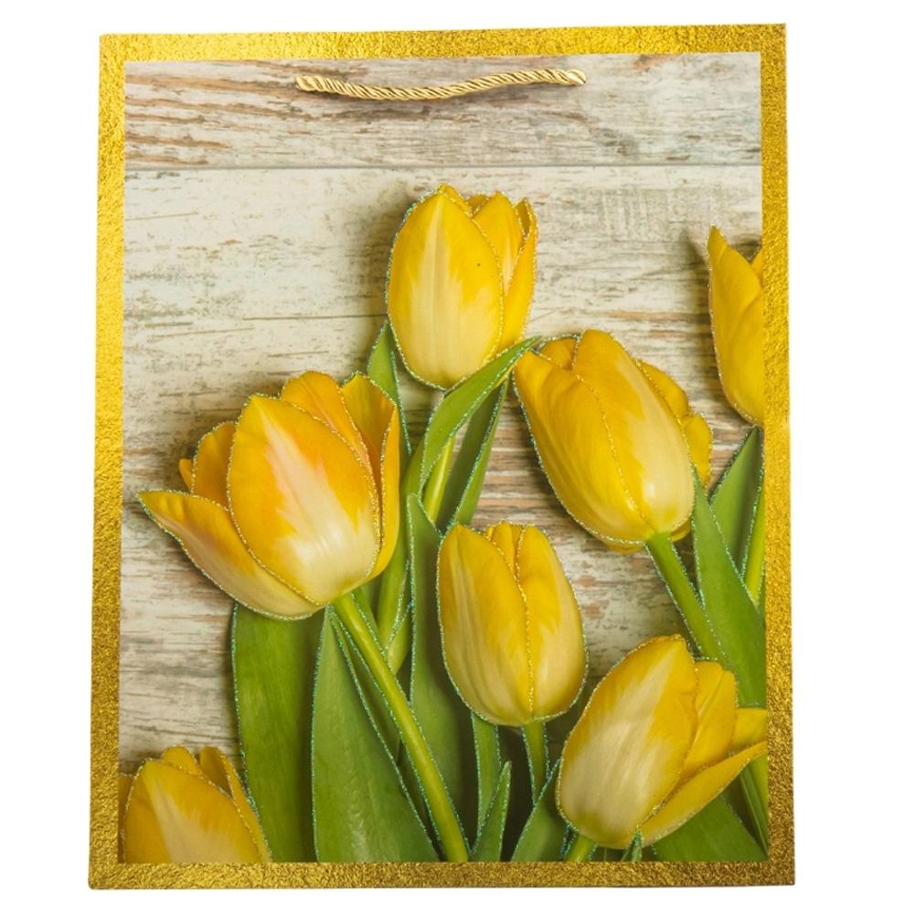 Набір подарункових пакетів Elisey Тюльпани 30х41,5 см 4 шт. Жовтий (9069-014) - фото 1 Набір подарункових пакетів Elisey Тюльпани 30х41,5 см 4 шт. Жовтий (9069-014) - фото 1