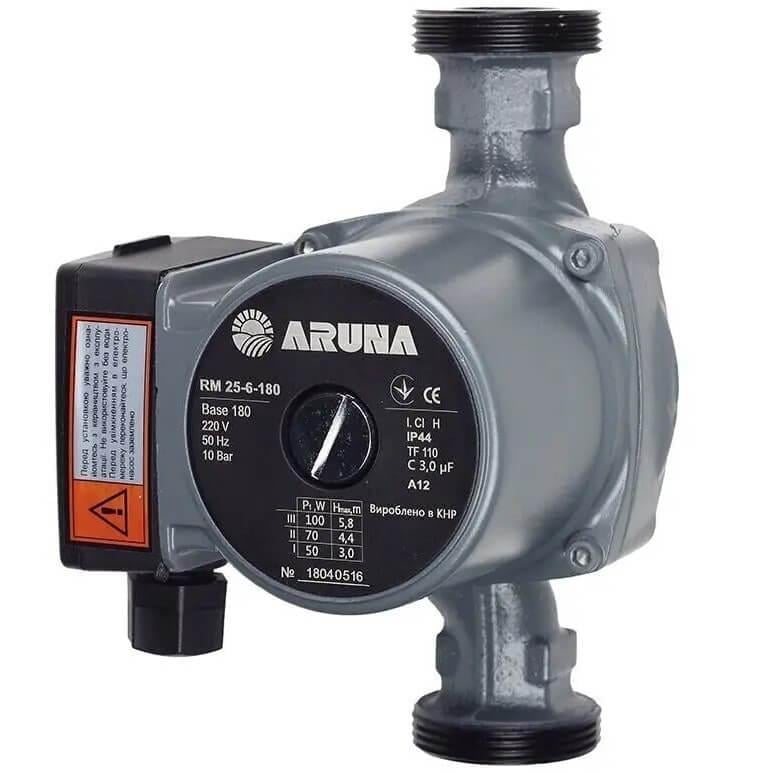 Циркуляционный насос Aruna RM 25-6-180 и гайки Hmax 5,8 м Qmax 55 л/мин 100 Вт