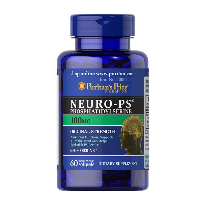 Комплекс для пам'яті та роботи мозку Puritan's Pride Neuro-PS Phosphatidylserine 100 мг 60 капс. (19845-01)