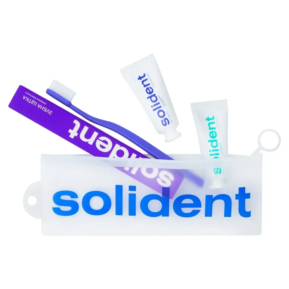 Набір для подорожей Solident travel kit Mint/Blackcurrant зубна паста та щітка у косметичці (2661198912) Набір для подорожей Solident travel kit Mint/Blackcurrant зубна паста та щітка у косметичці (2661198912)