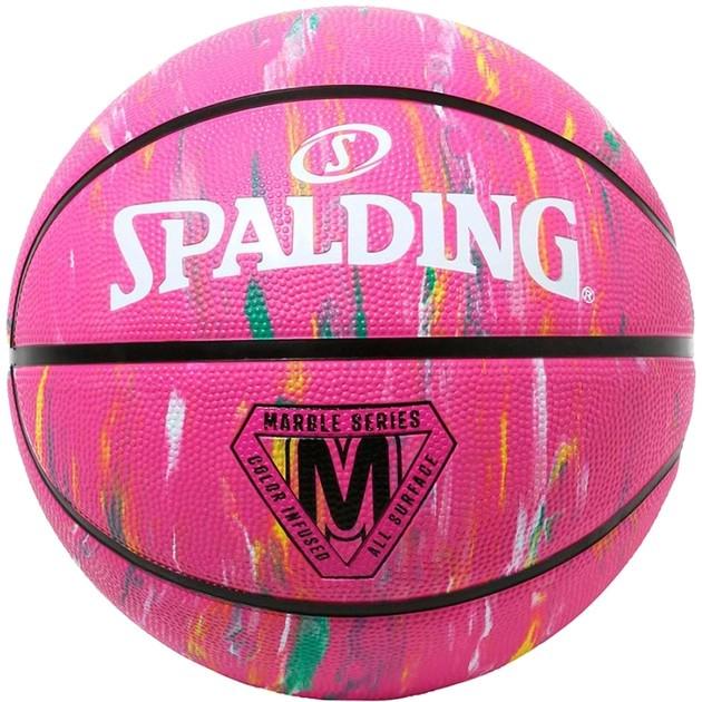 Мяч баскетбольный Spalding Marble Series р. 5 Розовый (84417Z)