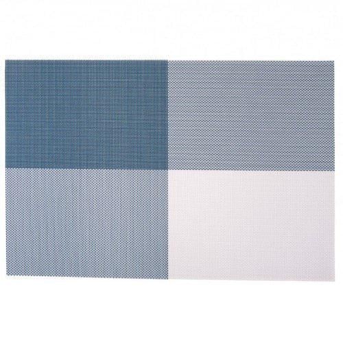 Коврик для сервировки стола Empire EM7045 плетеный термостойкий 45x30 см Бирюзово-синий